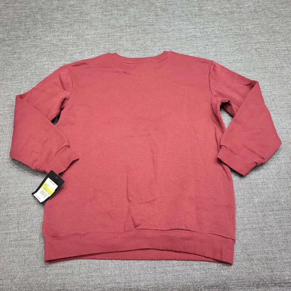 Girls' Oversized Feliz Navidad Sweatshirt - art class Maroon Size X-Large 14